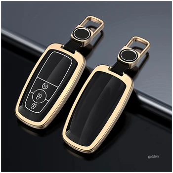  Золотой алюминиевый сплав для Lincoln Corsair Aviator Nautilus Navigator Continental MKZ Чехол для ключей Автомобильная крышка Автомобильные аксессуары