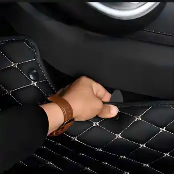  Кожаные изготовленные на заказ автомобильные коврики 100% для Toyota Camry Prado Cruiser Авто Аксессуары Водонепроницаемые ковры Водитель Только подушечки для ног