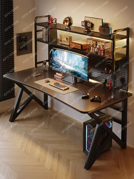 Компьютерный стол Настольный игровой стол в спальне Проволочная доска Книжная полка Письменный стол Простой