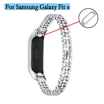 Металлический ремешок для Samsung Galaxy Fit e Высококачественный ремешок для часов из нержавеющей стали Блестящий браслет в деловом стиле