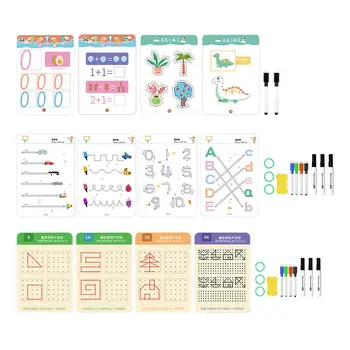 Многоразовая тетрадь для практики Развивающие игрушки с 2 ручками Рабочая тетрадь по чистописанию и письму для детей в возрасте 3-5 лет