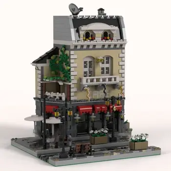 Модульная модель ресторана с набором игрушек для сборки интерьера 1446 штук MOC