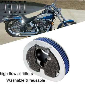 Мотоциклетный воздушный фильтр с высоким расходом, многоразовый и моющийся, для Harley SOFTAIL FXSTS FXSTC FXSTB FXST FLSTF DYNA FXD FLTR FXDW
