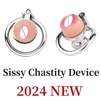 Новая клетка Sissy с отрицательным давлением с реалистичным клиторальным фаллоимитатором из нержавеющей стали для уретры БДСМ игрушки для взрослых Секс-шоп 18+ 섹스용품