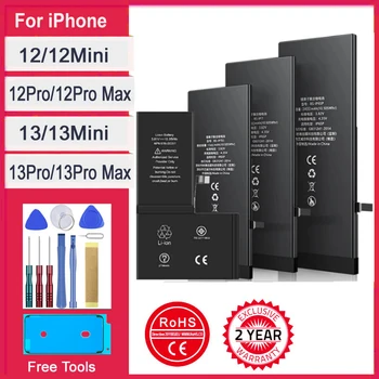 Новый 0-цикловый аккумулятор для IPhone 12 13 Mini Pro Max Батарея высокой емкости для Apple 12mini 13mini 12Pro 13Pro Инструменты без наклеек