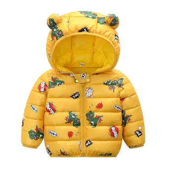 Осенне-зимняя мода Куртка для девочек Пальто Теплая верхняя одежда с капюшоном Детская одежда Пальто для младенцев и девочек Парки для мальчиков Зимняя куртка