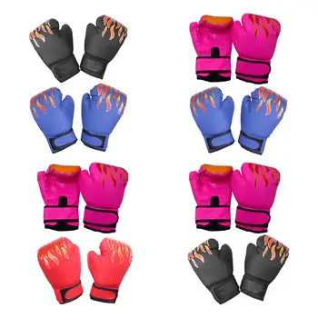 Перчатки для спарринга Дышащие боксерские перчатки 2 пары детских тренировочных боксерских перчаток для боксерской груши ММА Упражнение Муай Тай Подростки