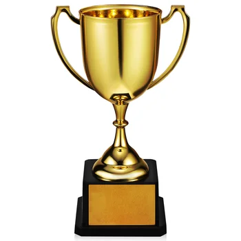 Пластиковый трофей Награда за вечеринку Приз Золотой лист Кубок Победитель Награда Мини-трофеи Smack