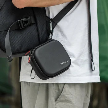 Портативная сумка для хранения для GoPro HERO 11 Аксессуары для камеры Чехол для переноски PU Сумка из закаленного стекла Силиконовый защитный чехол