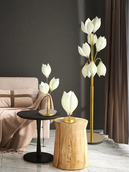 Постмодернистский керамический магнолия Светодиодный торшер Внутренний домашний декор Стоячие светильники для гостиной, столовой, спальни, настольного светильника Lampara