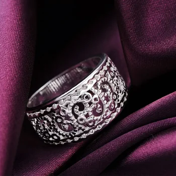  Проба 925 пробы Стерлинговое серебро Ретро Подвески Кольцо для женщин леди свадебный подарок оптовая цена роскошь