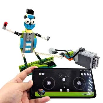  Сделай сам Высокотехнологичный RC APP Программа Моторная машина Танцующий робот Строительный блок для студента 9686 Wedo Education Дети Moc Brick Toys