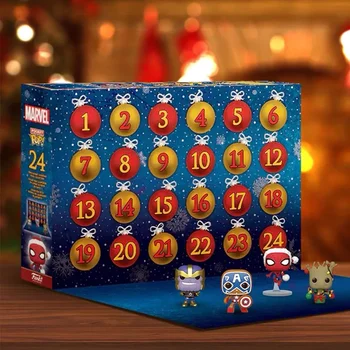 Симпатичный Disney Marvel 3d Модель Адвент-календарь Праздничный календарь 24 Pocket Pop Подарки Коллекция Орнамент Декор Модель Подарок Для Ребенка