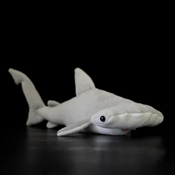 Смоделированное животное Акула-молот Sphyrnidae Плюшевая игрушка Мягкая кукла Морской океан Рыба Умиротворение Аквариум Морской парк Мальчик Девочка Подарок