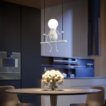 Современные подвесные светильники Железная подвесная лампа для гостиной, спальни, столовой, скандинавского домашнего декора, светильника, подвесного светильника E27