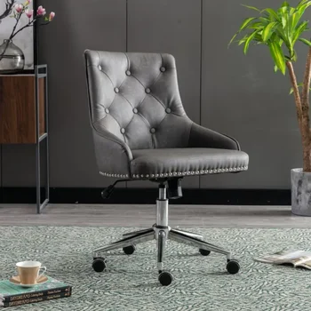  Современный бархатный тканевый материал регулируемая высота вращающийся стул для домашнего офиса с золотыми металлическими ножками универсальные колеса мебель