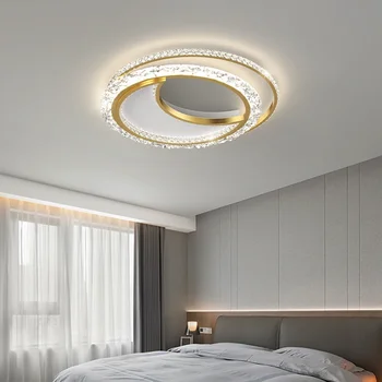 современный минималистичный акриловый потолочный светильник светодиодный круглый дом мода атмосфера люстры скандинавский творческий светильник для спальни