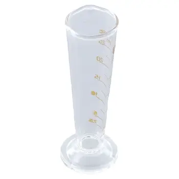  Стеклянная градуированная мерная чашка Лабораторные принадлежности Пластиковая счетная чашка с круглым основанием Утолщенная треугольная чашка 25 мл Лабораторное оборудование