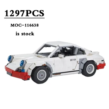 Строительные блоки чемпиона скорости MOC-116638 Racing 911 RSR Модель автомобиля Строительные блоки Игрушка в сборе 1297PCS Рождественский подарок