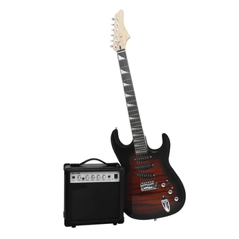 Усилитель для электрогитары 20 Вт Динамик Акустическая гитара Усилитель с низким и средним коэффициентом усиления высокой частоты Громкость Выход для наушников